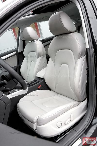 К креслу Audi — никаких претензий, но рослым водителям не хватает места над головой