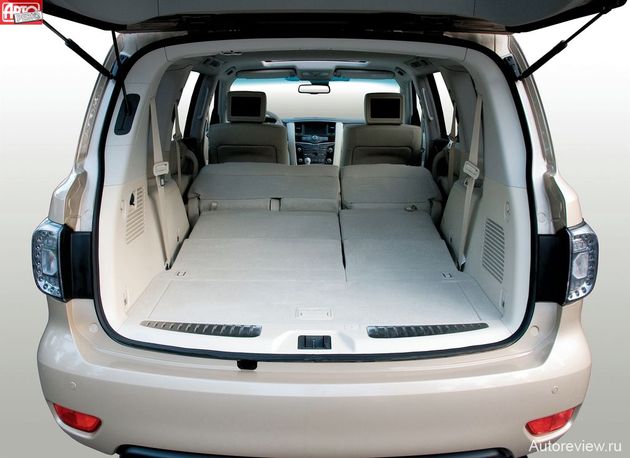 Если сложить сиденья второго и третьего рядов, то объем грузовой площадки превысит три кубометра. А в семиместной конфигурации объем багажника — 550 литров