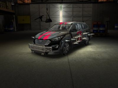 Hyundai Santa Fe защитили от нашествия зомби